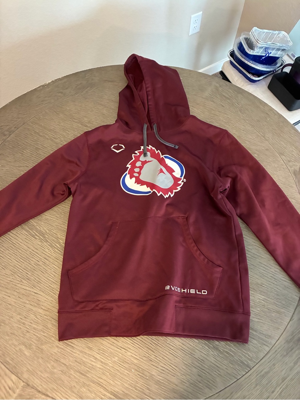 CO Avalanche Maroon Hooded Sweatshirt with Chest Logo